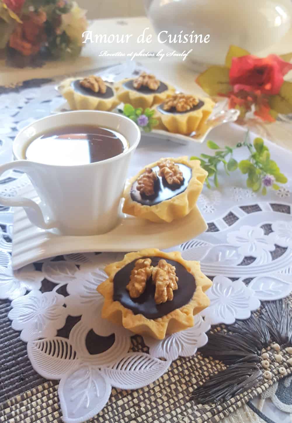 mini tartelettes caramel et chocolat