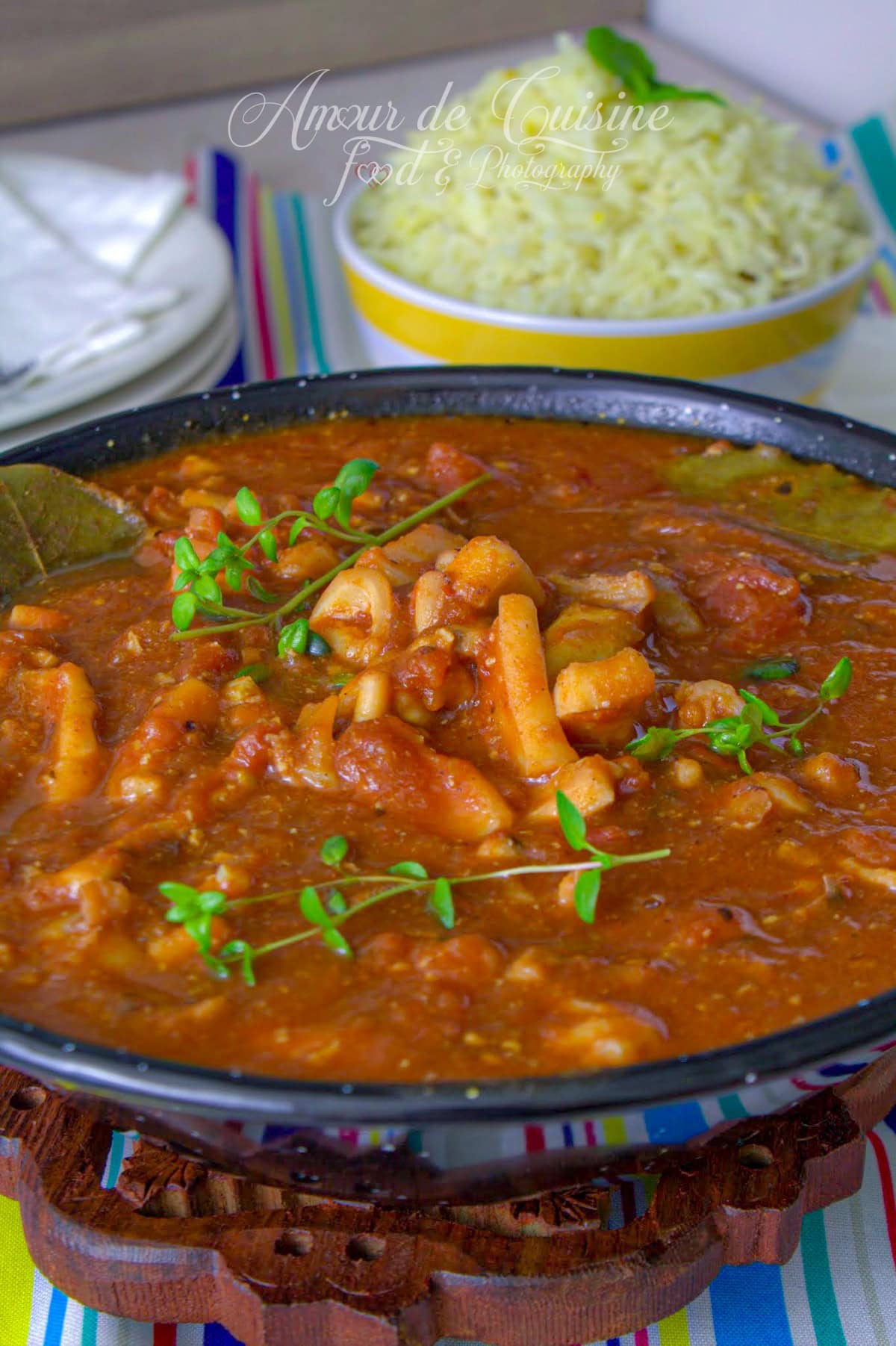 Calamars en sauce tomate