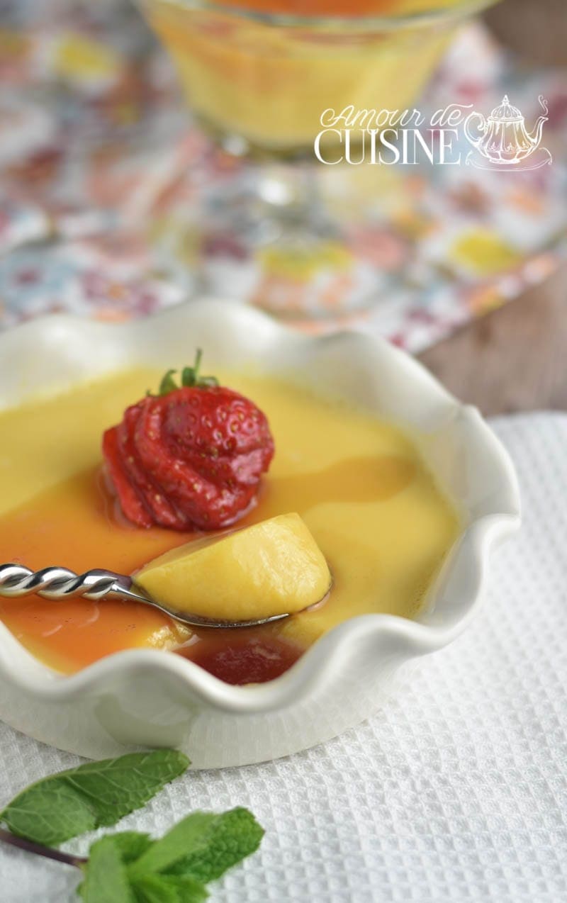 flan pudding au potiron et lait de soja