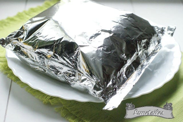 papillote bien fermée et bien gonflée 