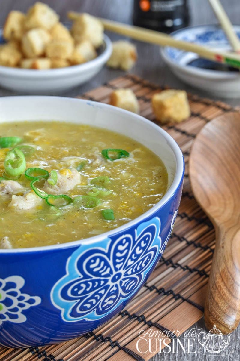 soupe chinoise au poulet et maïs 2