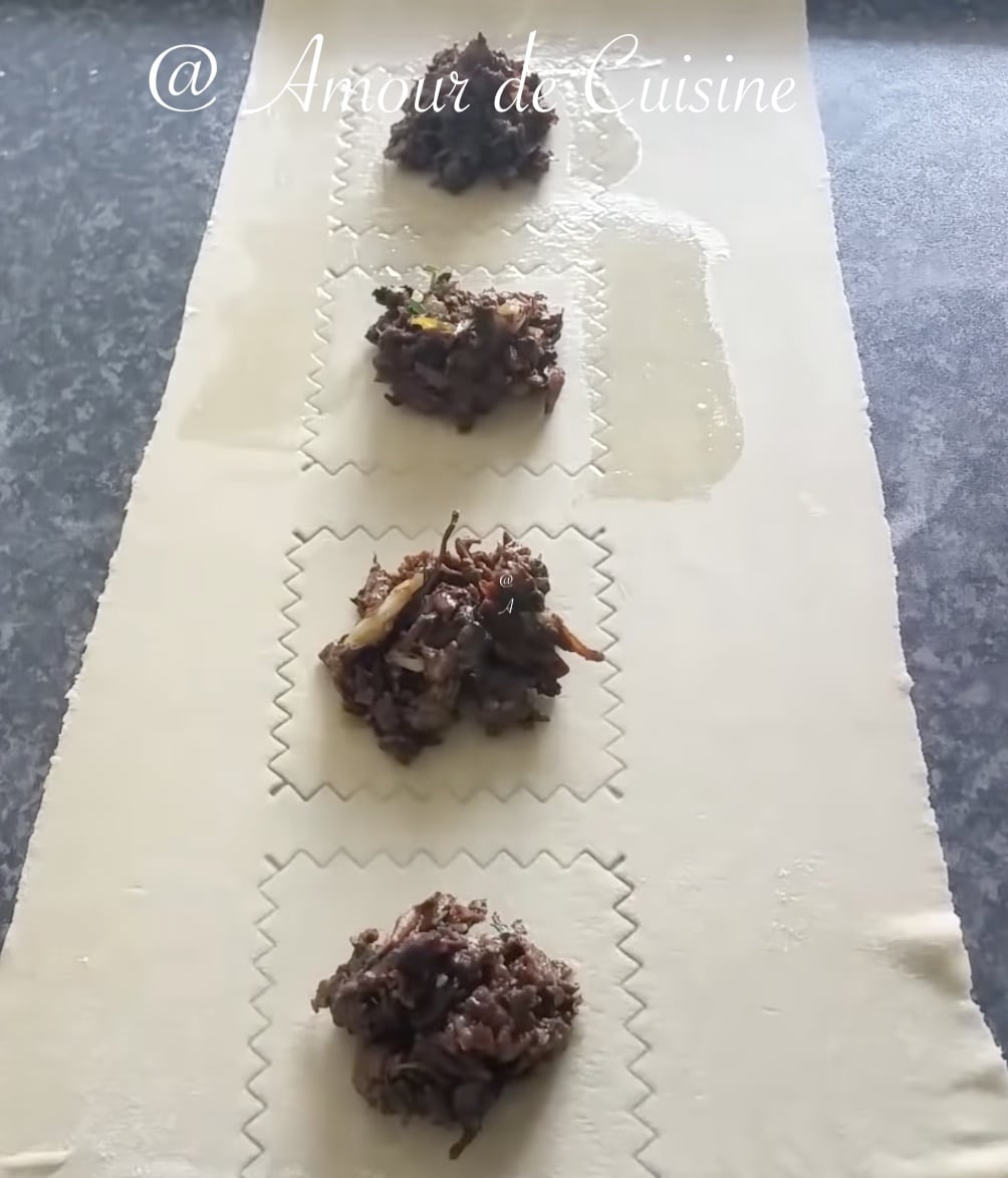 preparation des raviolis aux champignons