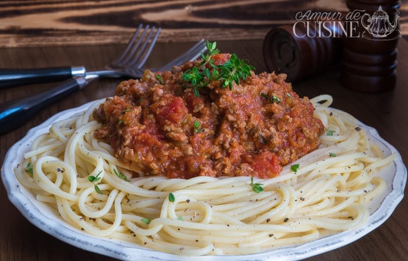 spaghettis à la sauce bolognaise facile