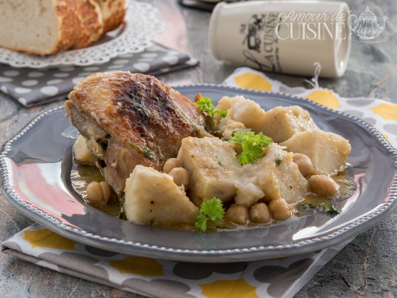 tajine de poulet aux topinambours