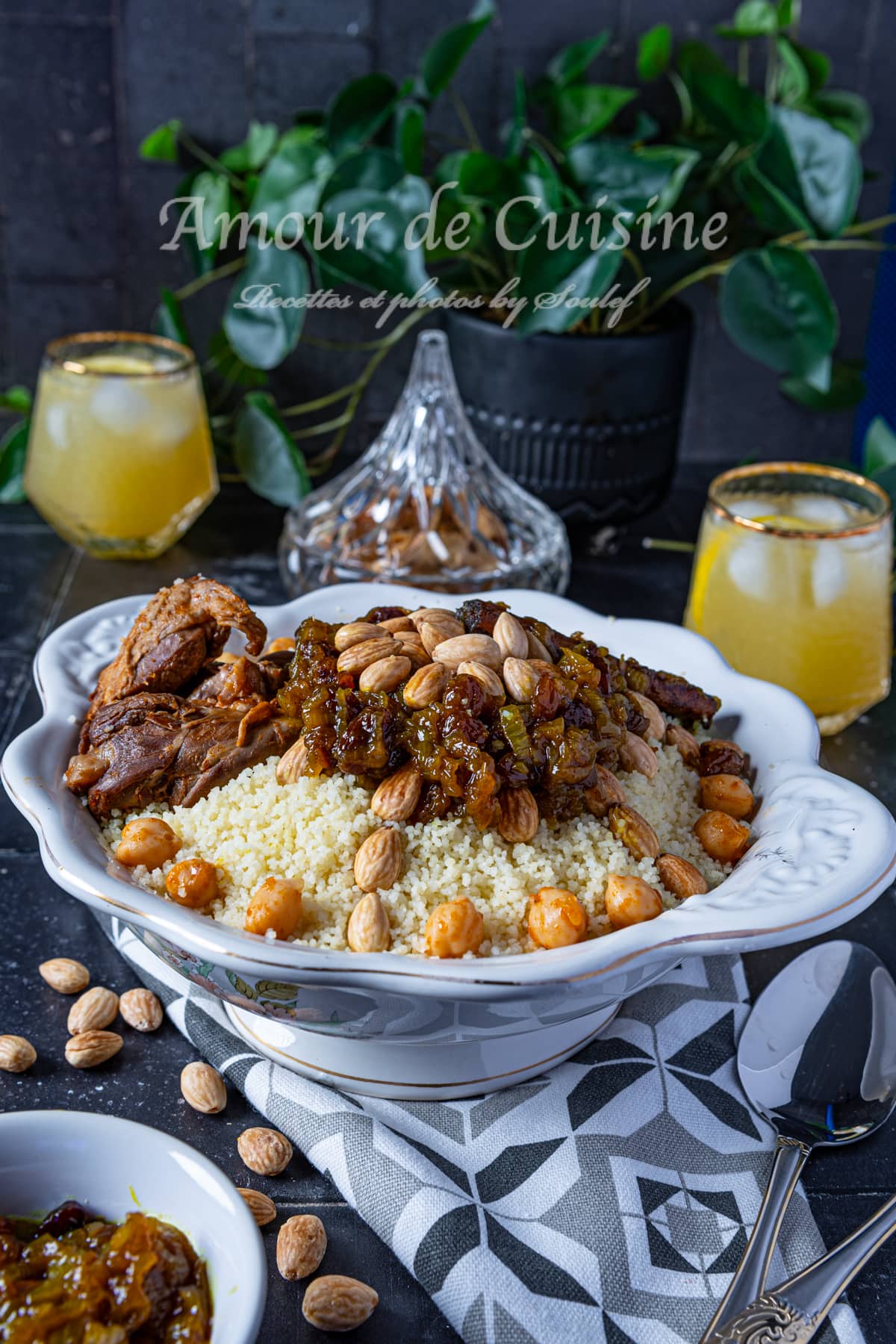 Couscous tfaya marocain