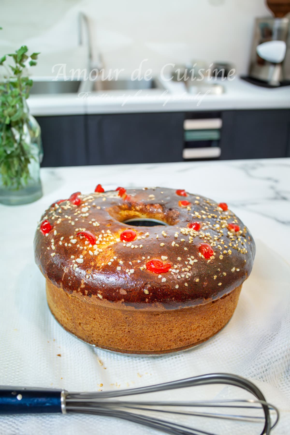 galette des rois briochée aux cerises confites