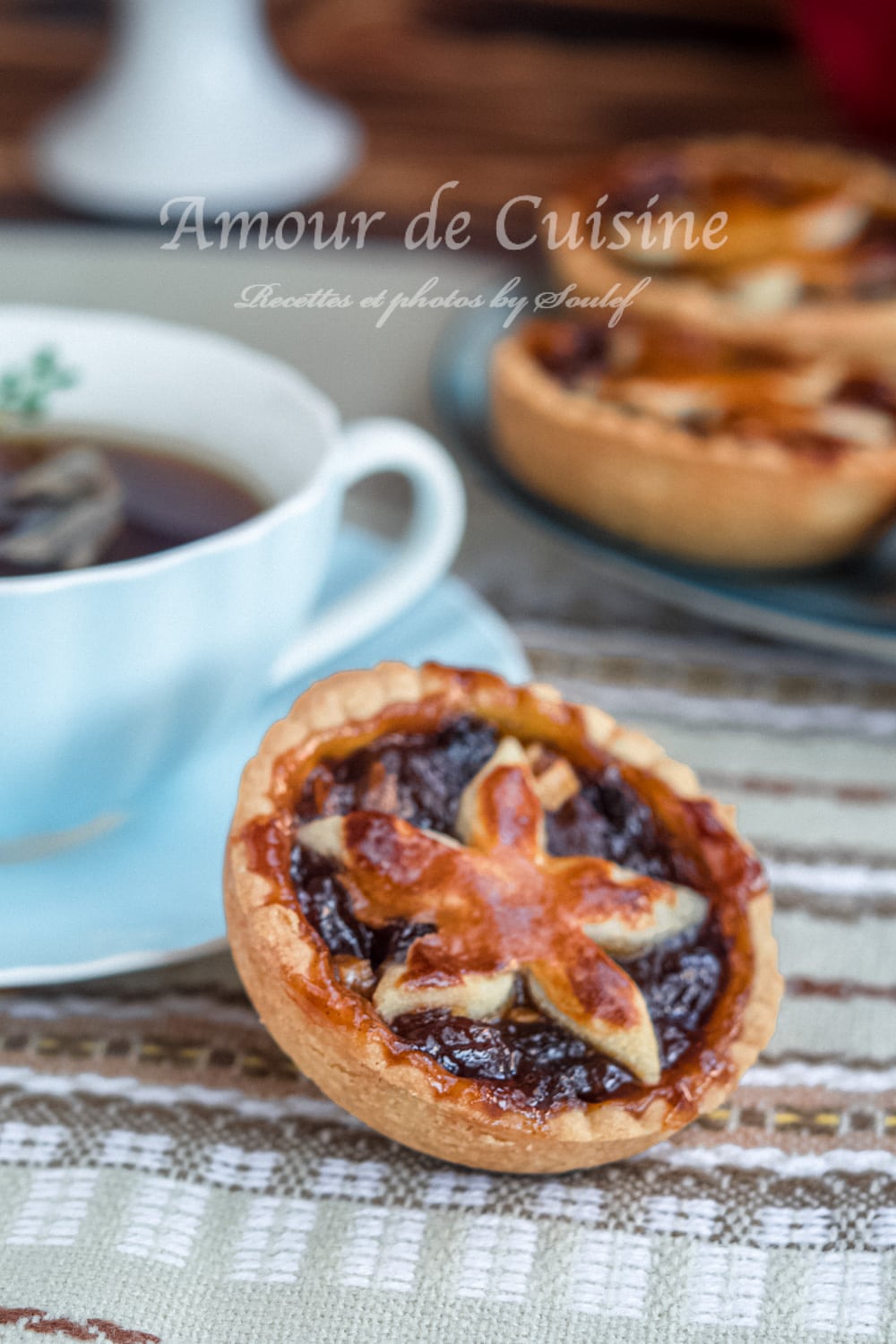 mince pie, tartelette anglaise aux pommes et raisins