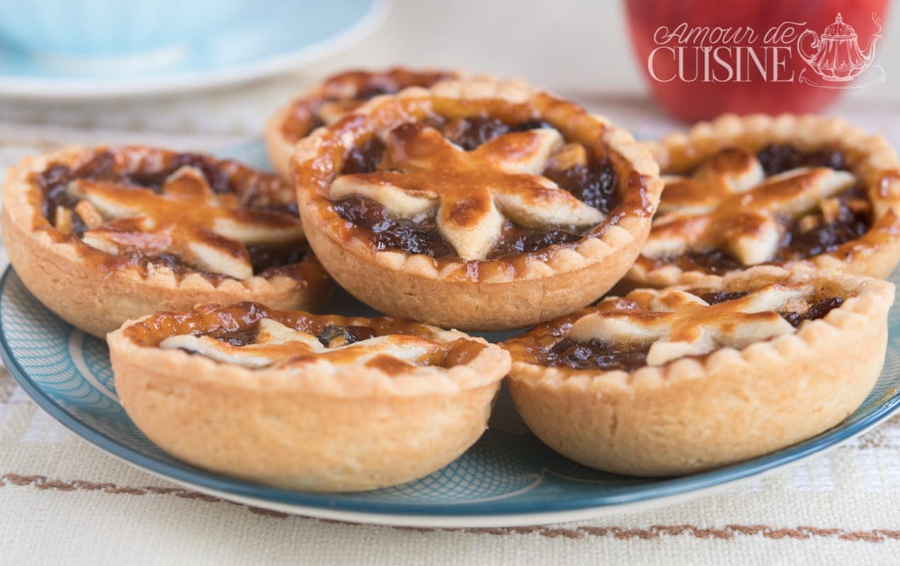 mince pie, tartelette anglaise aux pommes et raisins