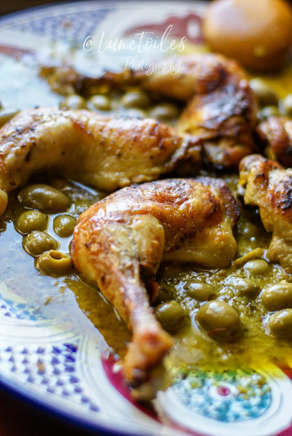 poulet mchermal rôti à la marocaine