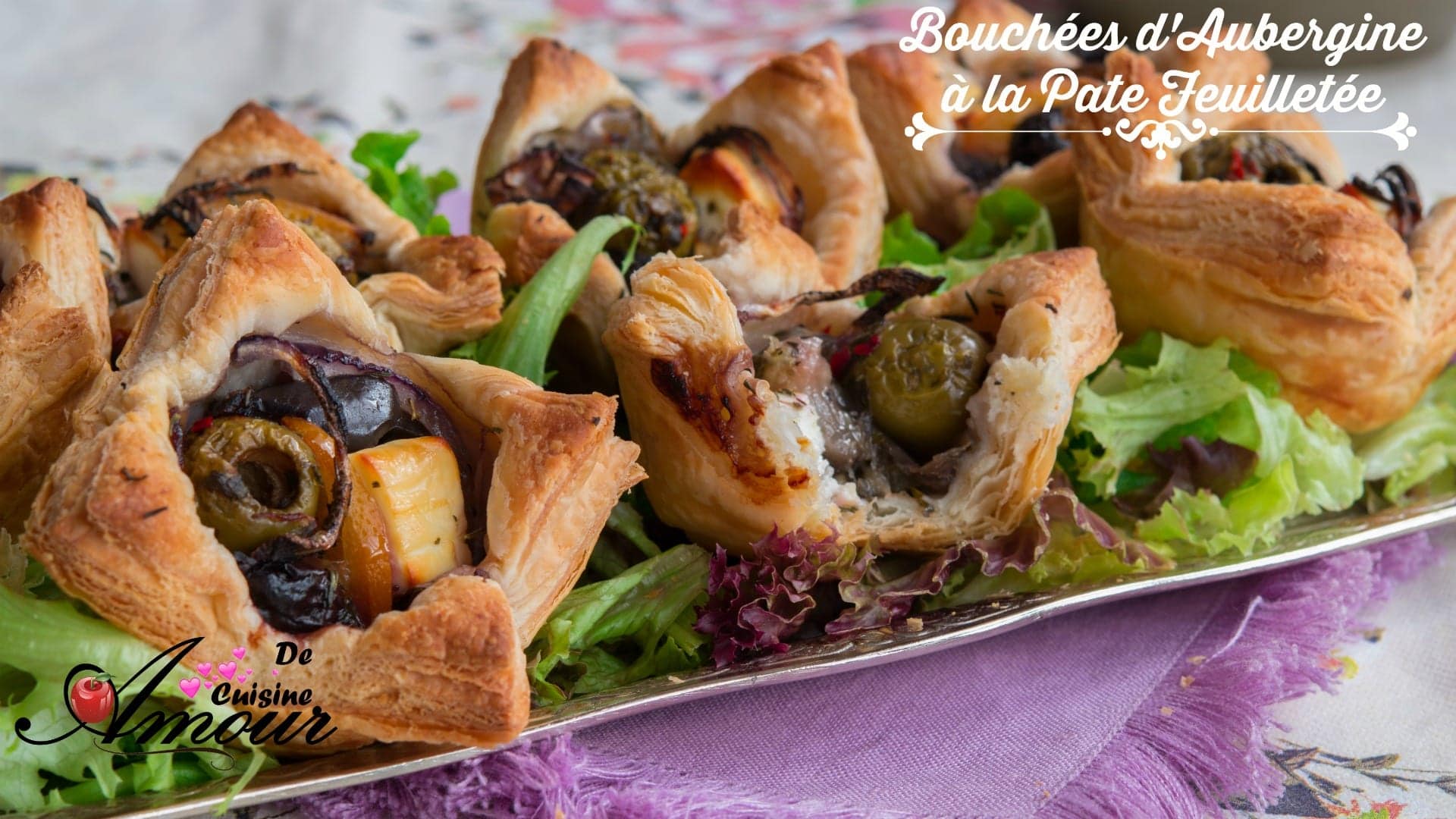 bouchées d’aubergines au feta