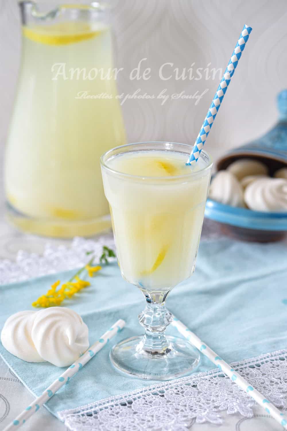 cherbet au citron, limonade algerienne au menu ramadan 2023 cherbate el karess