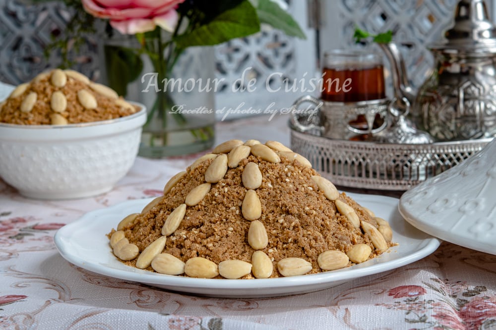 recette de sellou ou sfouf marocain zmita