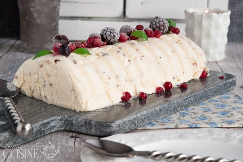 buche de nougat glacé dessert de Noel