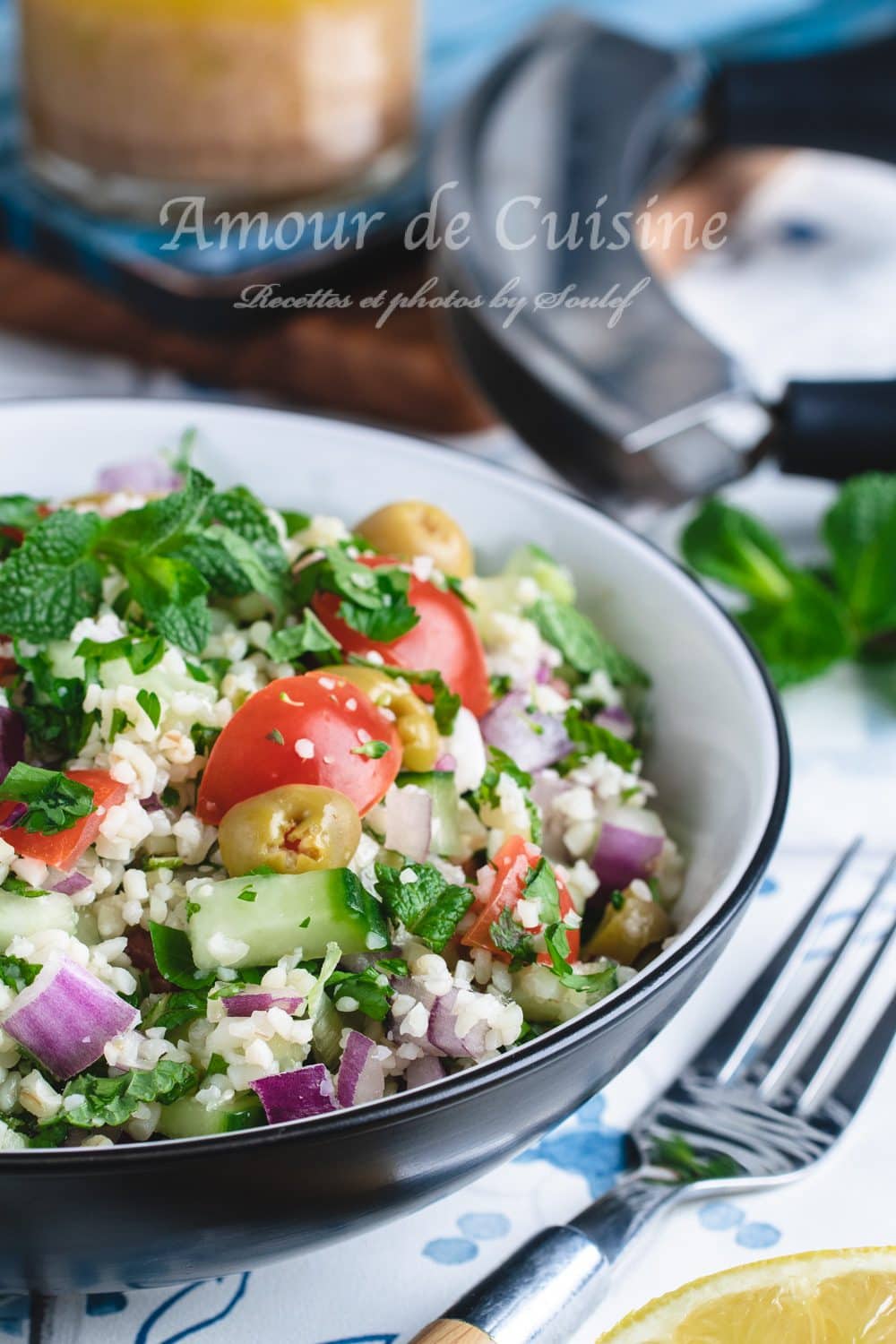 taboulé libanais / salade variée au Boulgour , + 40 Salades composées accompagnement de barbecue