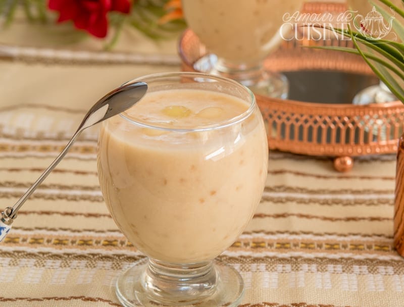 verrines de tapioca au cantaloup et lait de coco