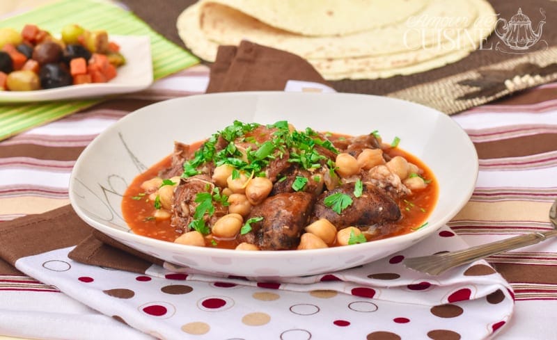 Chtitha bouzellouf, tête de mouton en sauce