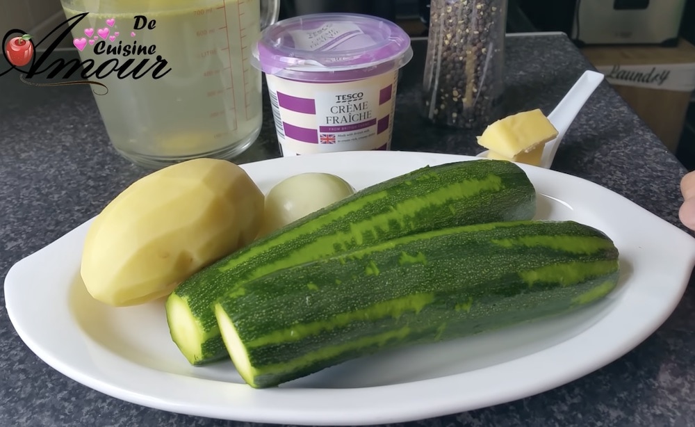 ingredients du velouté de courgettes