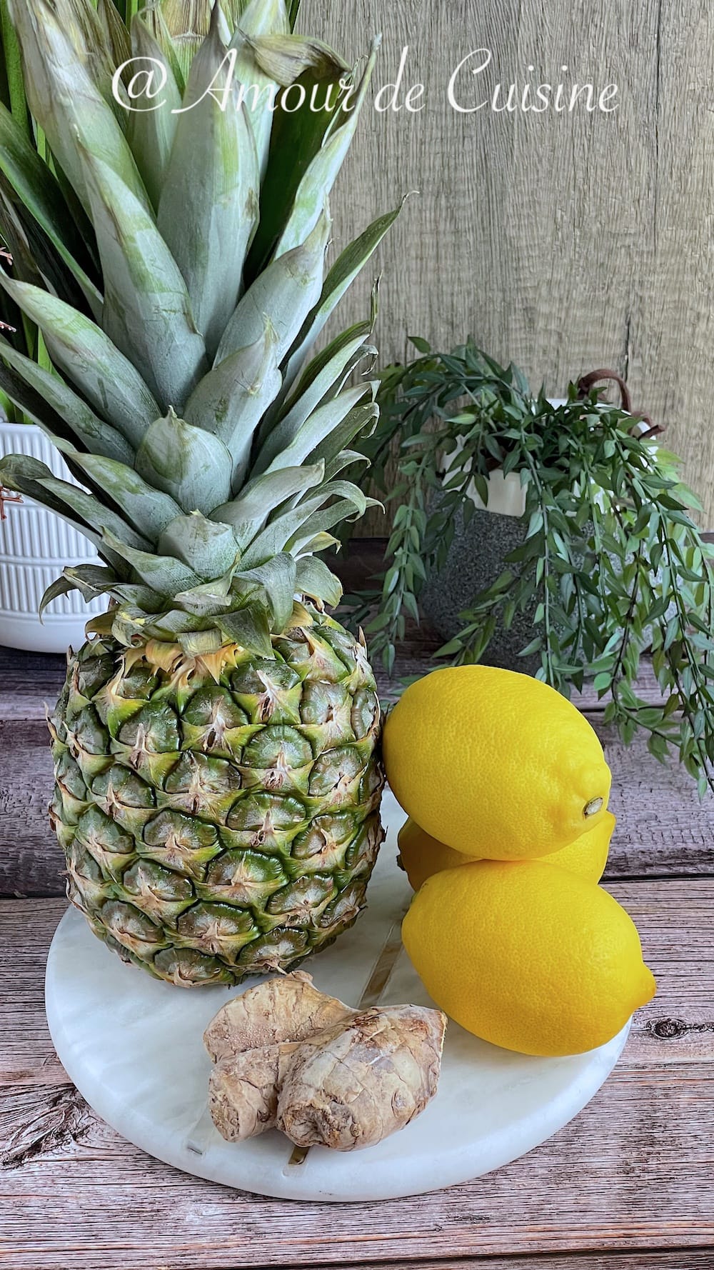 ingredients du jus ananas et citron