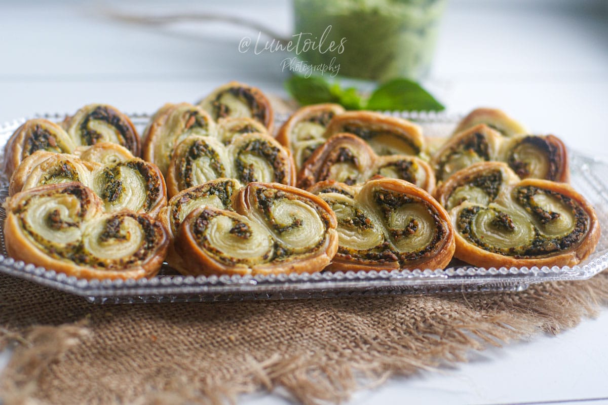 palmiers au pesto de basilic