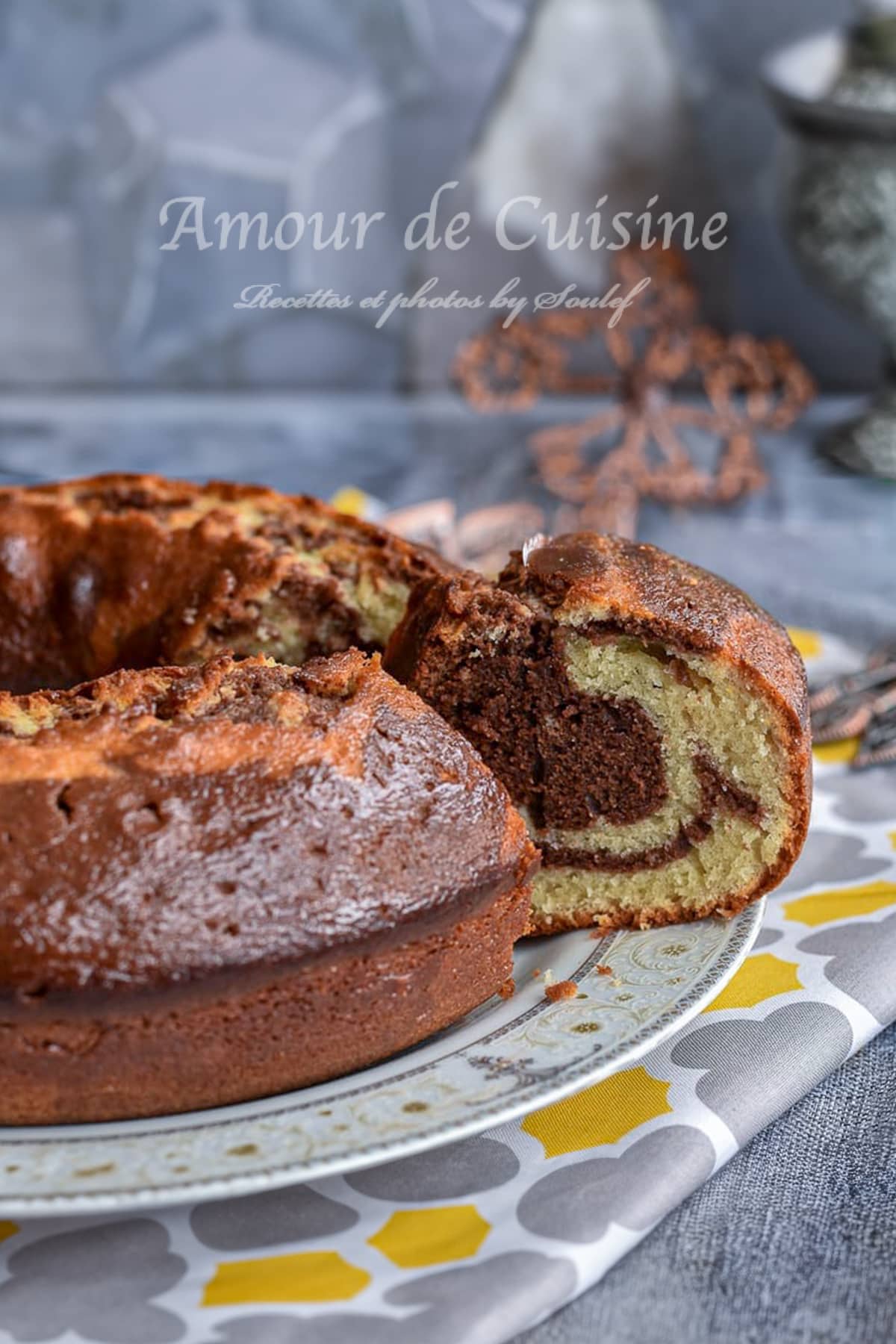 gateau au yaourt marbré facile et moelleux