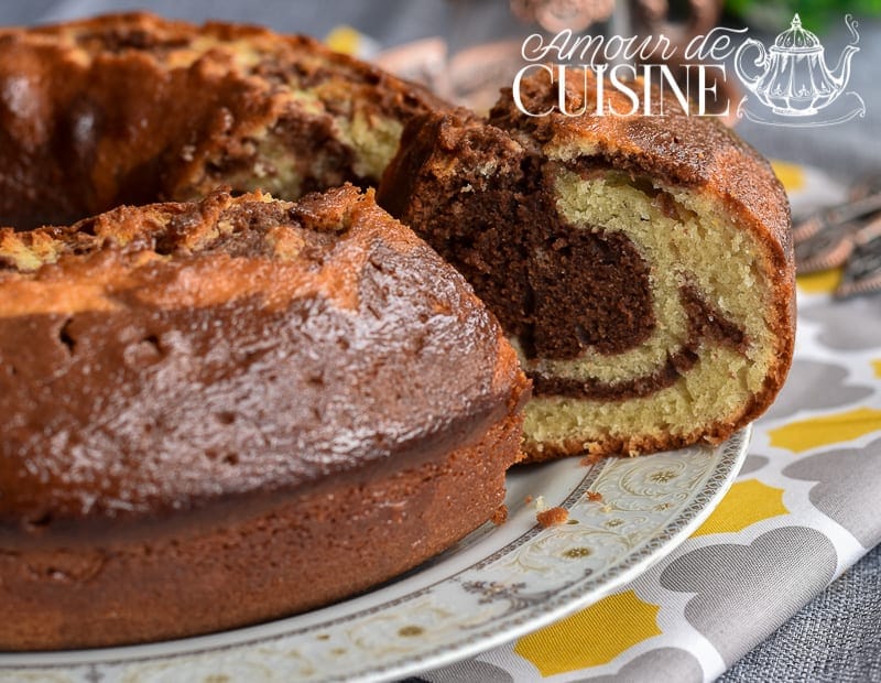 Gateau Marbre Moelleux Au Yaourt Amour De Cuisine