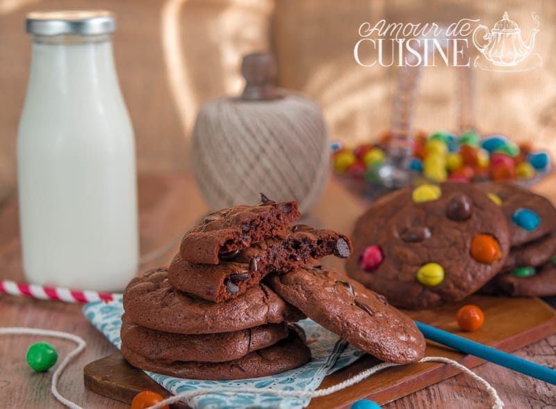 recette de cookies brownie au chocolat