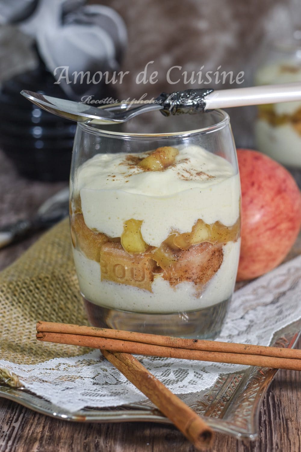 tiramisu aux pommes à la cannelle