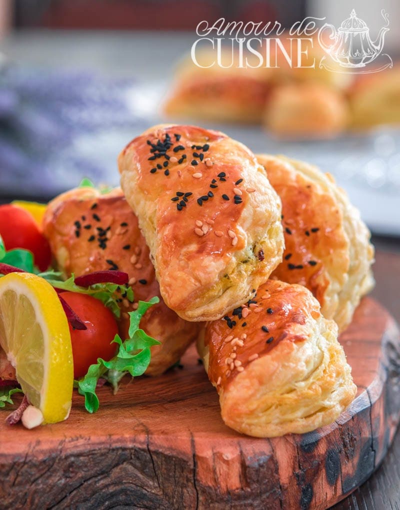 chaussons feuilletés aux crevettes et champignons 1