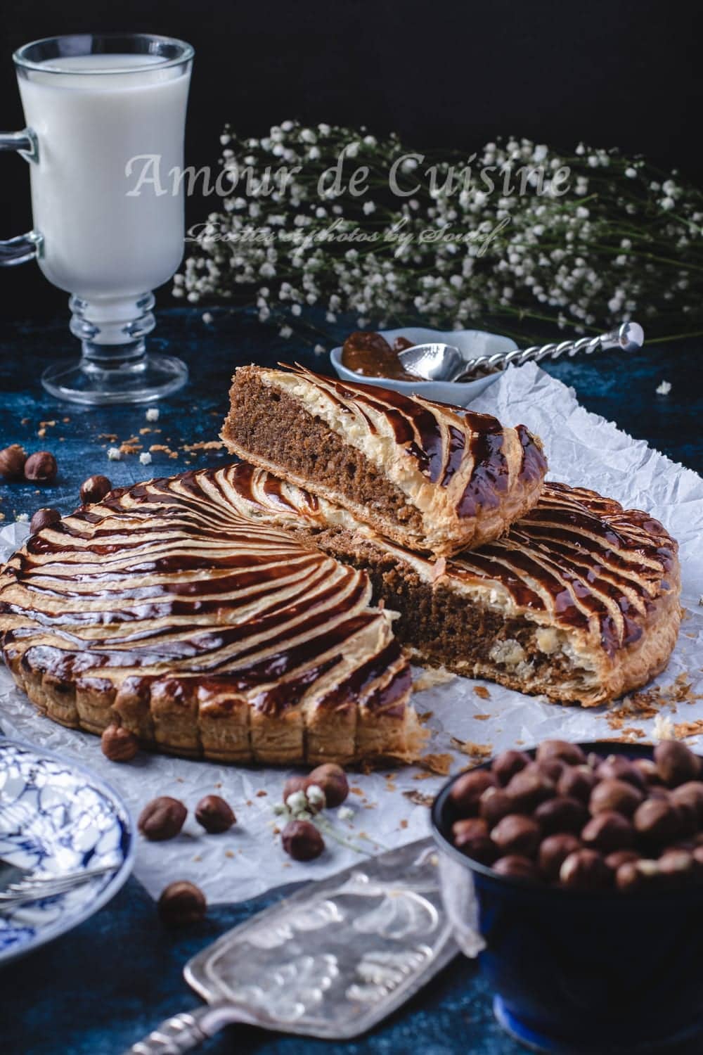 galette des rois au praliné et noisettes