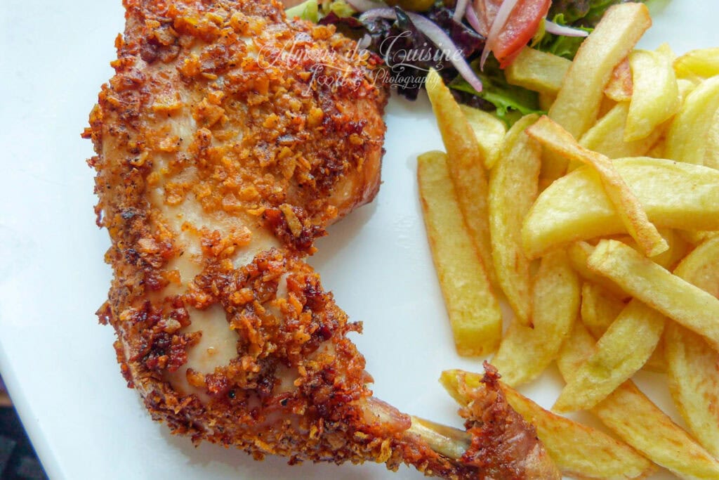 cuisse de poulet pane au four
