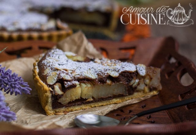 tarte chocolat et poires