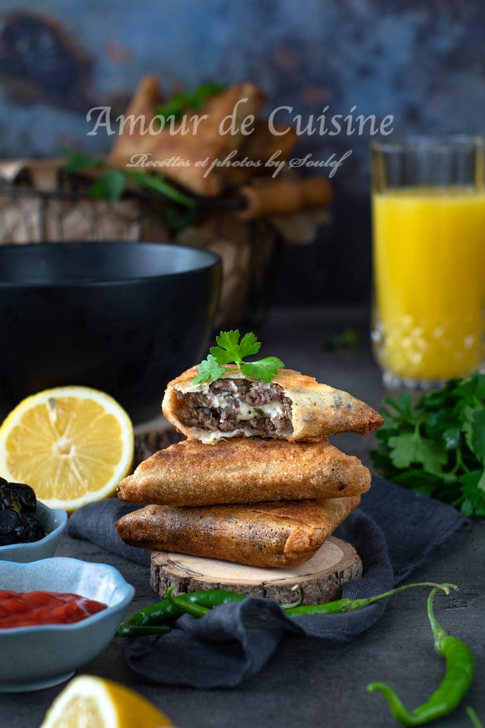 bricks à la viande hachée