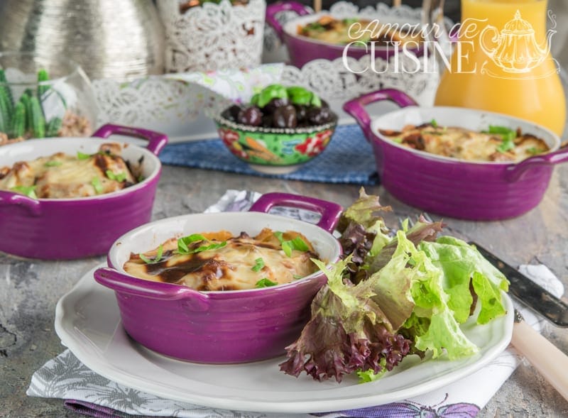 gratin de coeurs d'artichauts à la viande hachée (fonds d'artichaut)