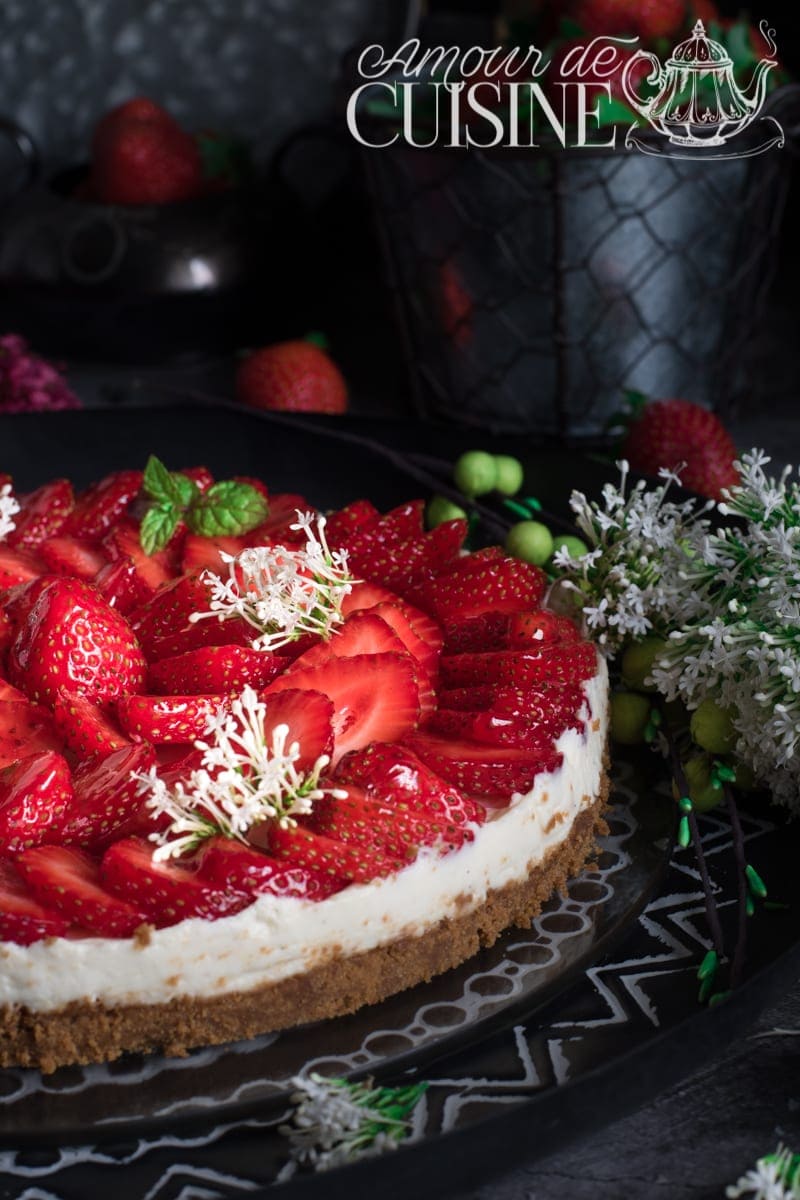 tarte aux fraises sans cuisson