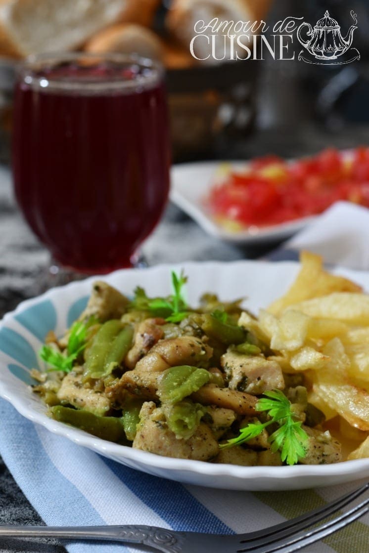 Poêlée de poulet et haricots verts