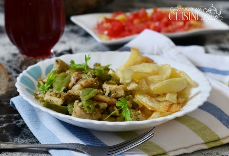 Poêlée de poulet et haricots verts, recette facile d’été