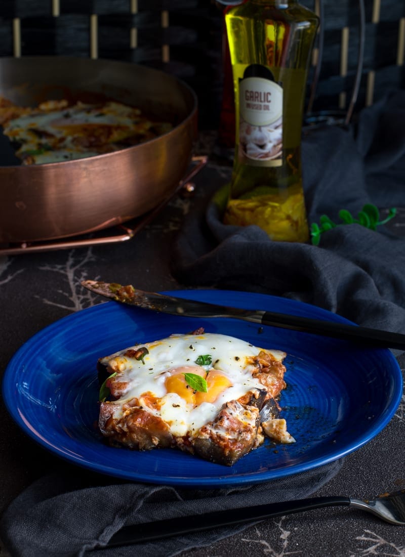 chakchouka d'aubergines aux oeufs