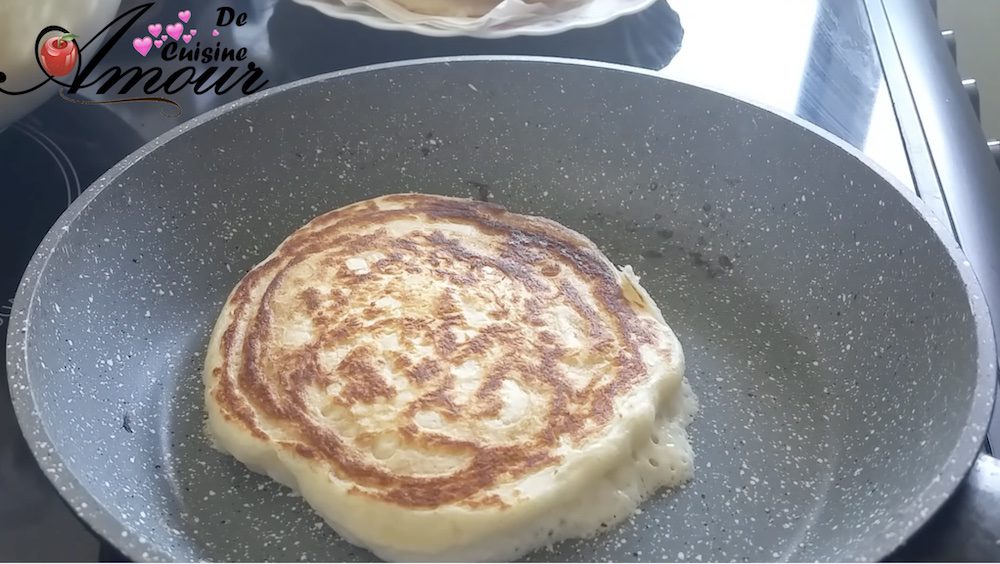 cuisson du pancake sur le second coté