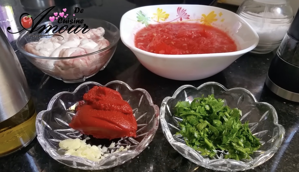 ingredient de la cervelle d agneau en sauce tomate
