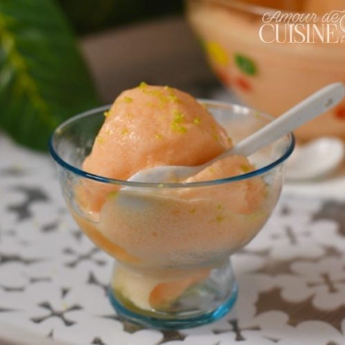 sorbet de melon facile sans sorbetière Amour de cuisine