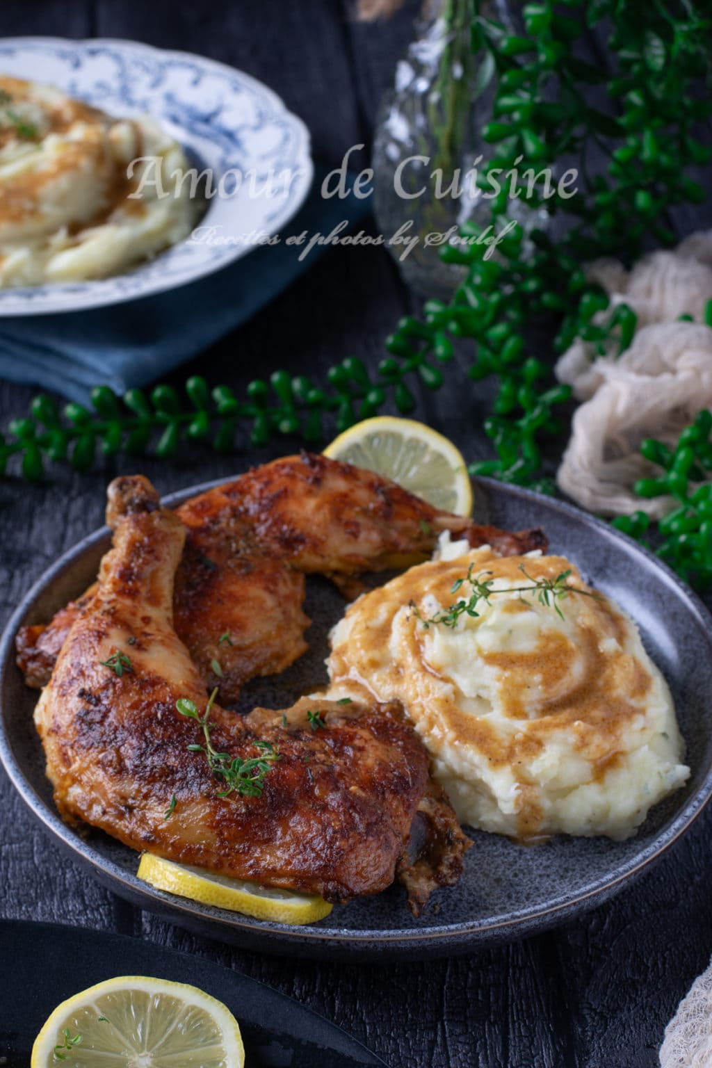 Cuisses de poulet à la moutarde au four