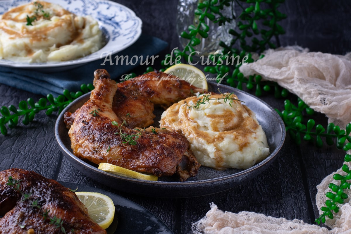 Cuisses de poulet à la moutarde au four