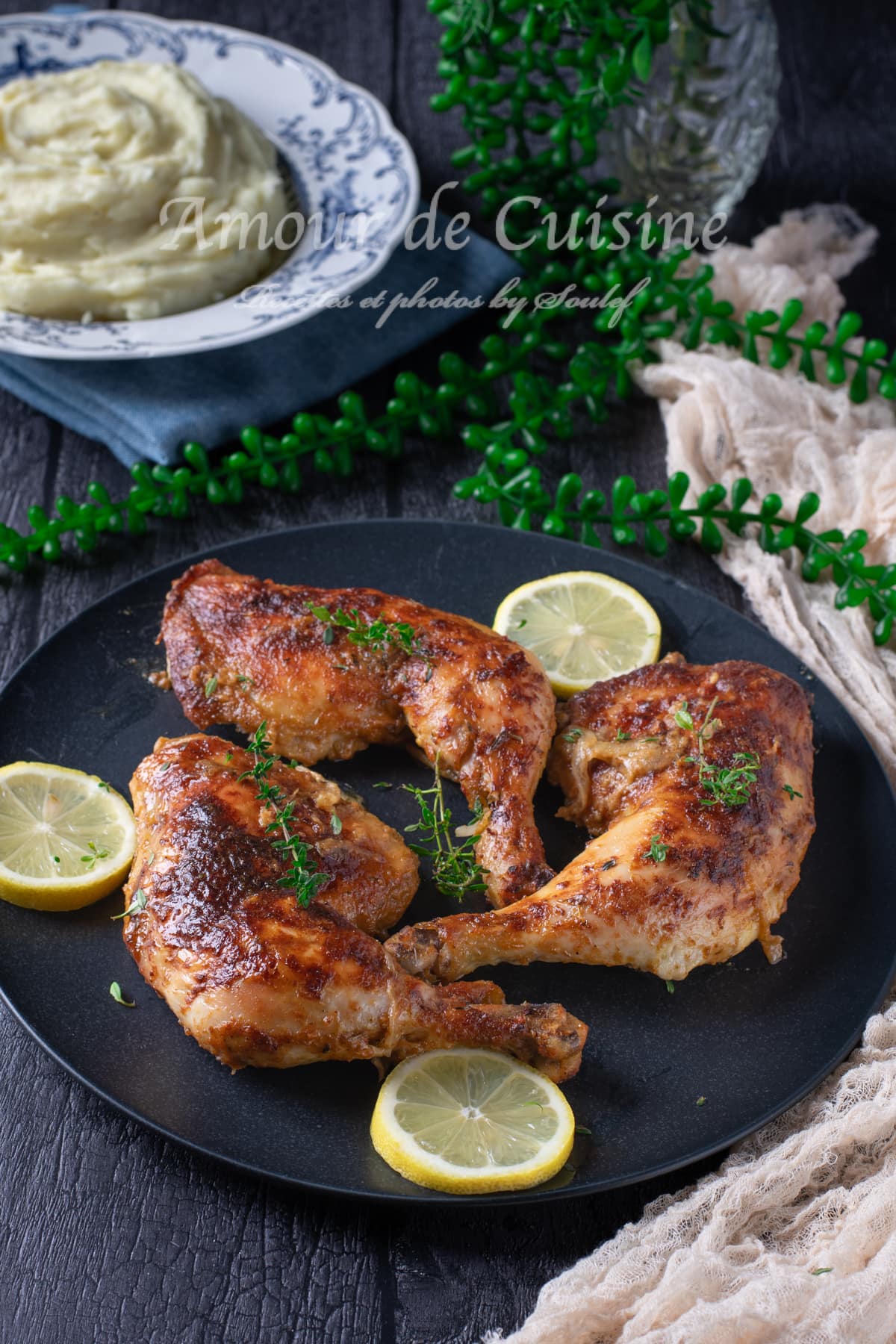 Cuisses de poulet à la moutarde au four