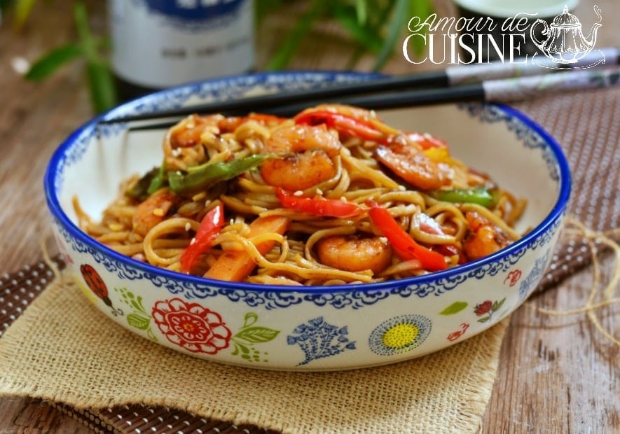 Nouilles chinoises au boeuf - Les recettes de Caty