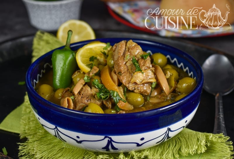 tajine d’agneau aux olives et citron confit