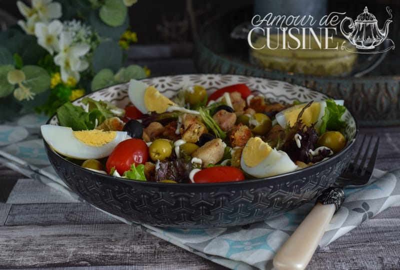 Recette de salade César (salade au poulet)