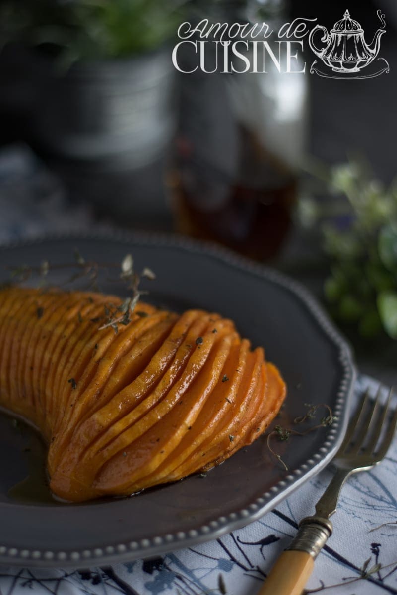 Butternut Rotie Au Four Facon Hasselback Amour De Cuisine