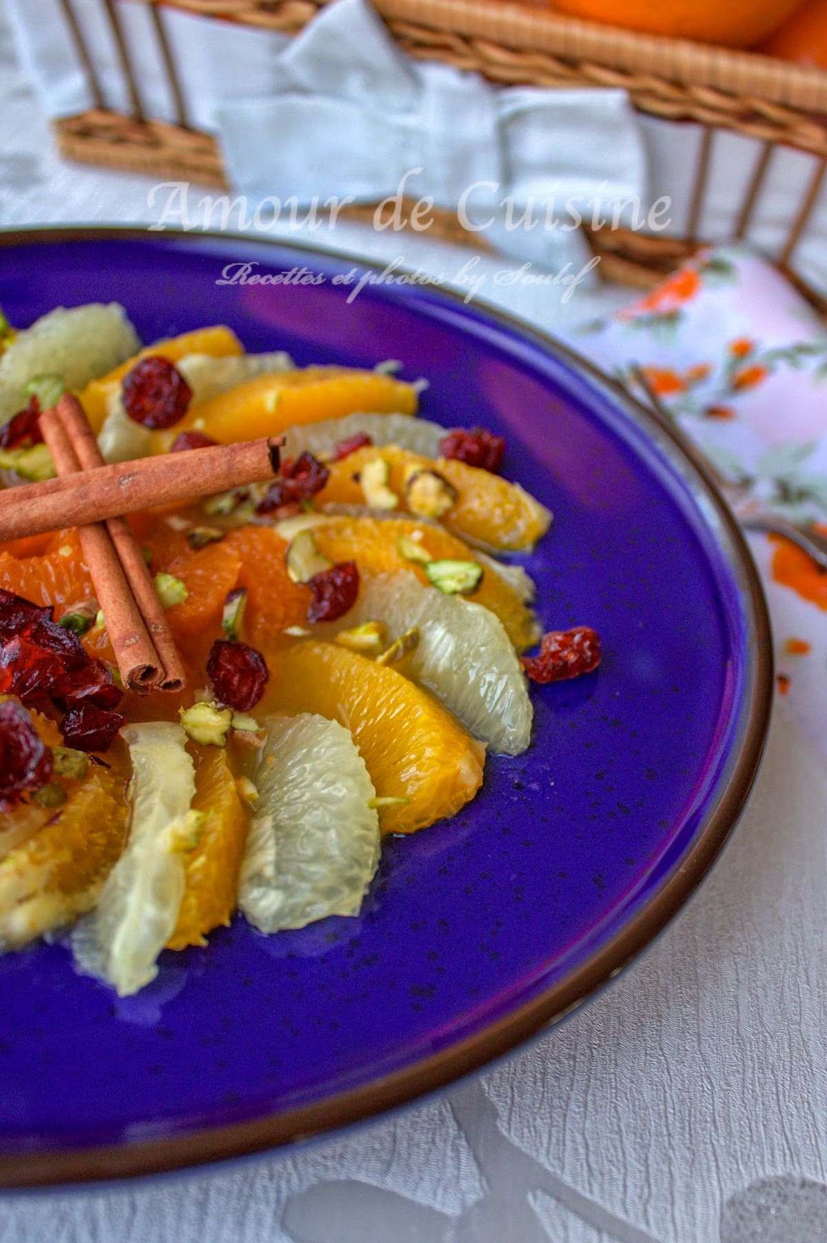 salade d’oranges pamplemousse mandarine, salade d'agrumes