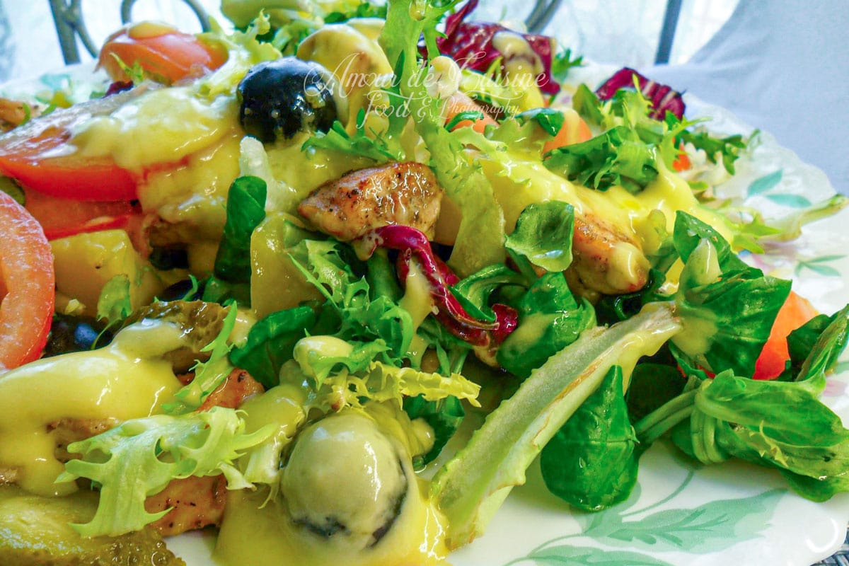 salade saumon et mangue