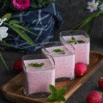 Soupe froide aux radis roses